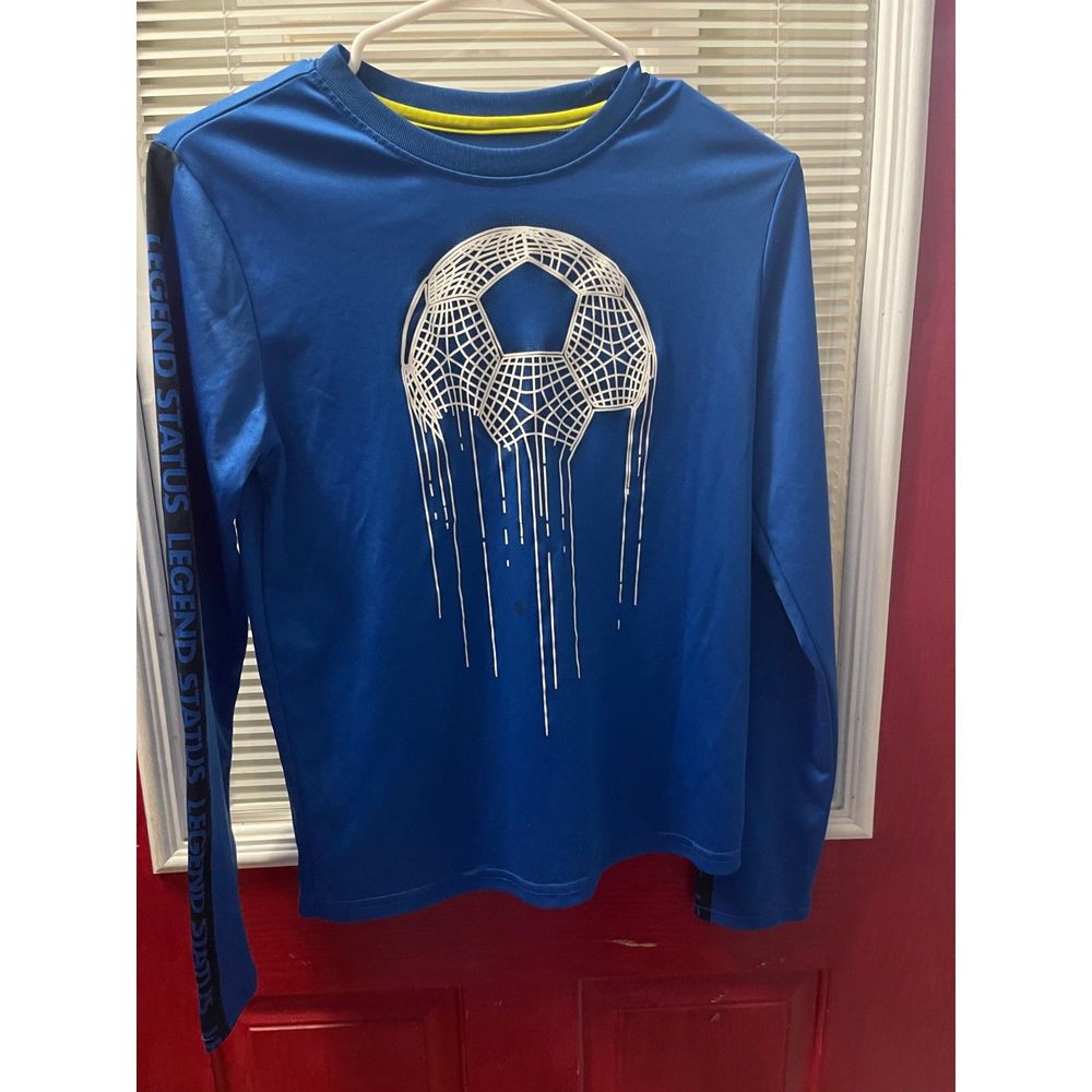 Athletic Long Sleeve Boys Size XL (14-16) w/Soccer Ball on Front
